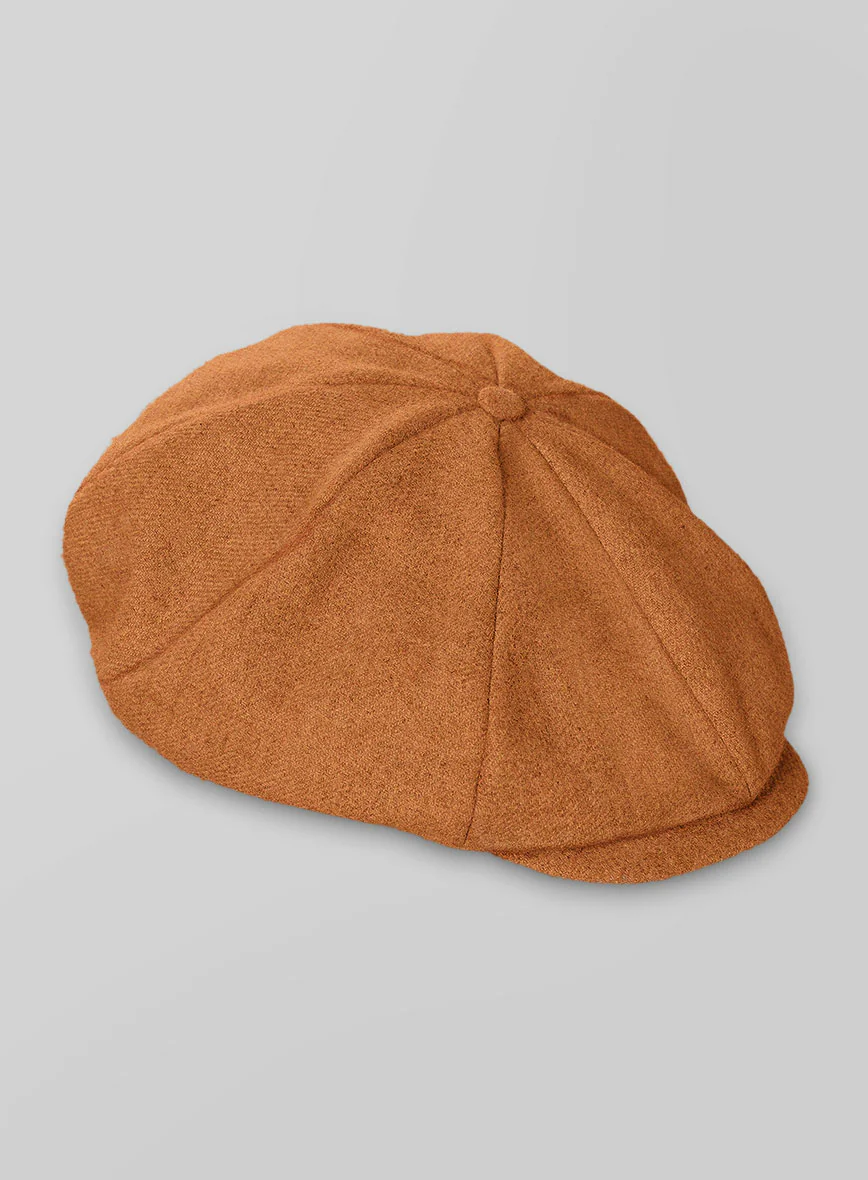 Naples Cocktail Orange Tweed Newsboy Cap - Image 3