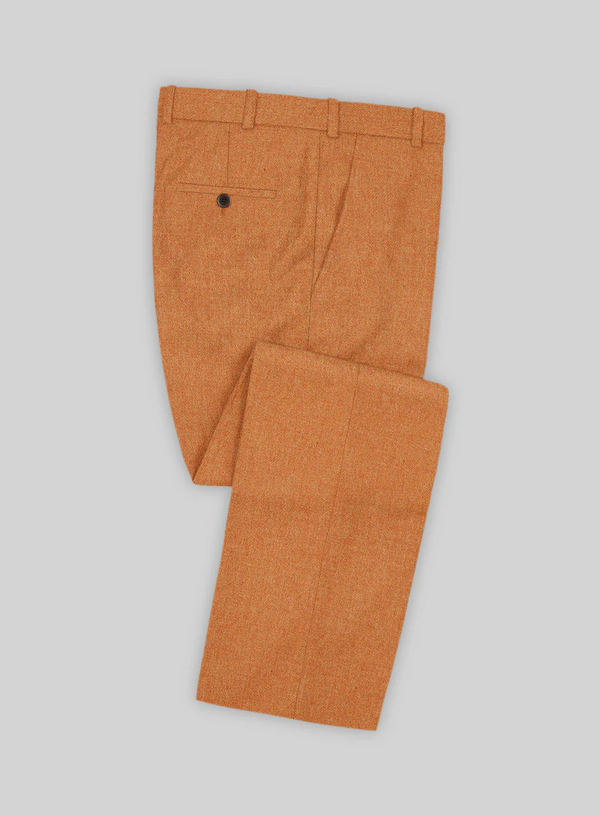 Naples Cocktail Orange Tweed Double Breasted Suit - Image 3