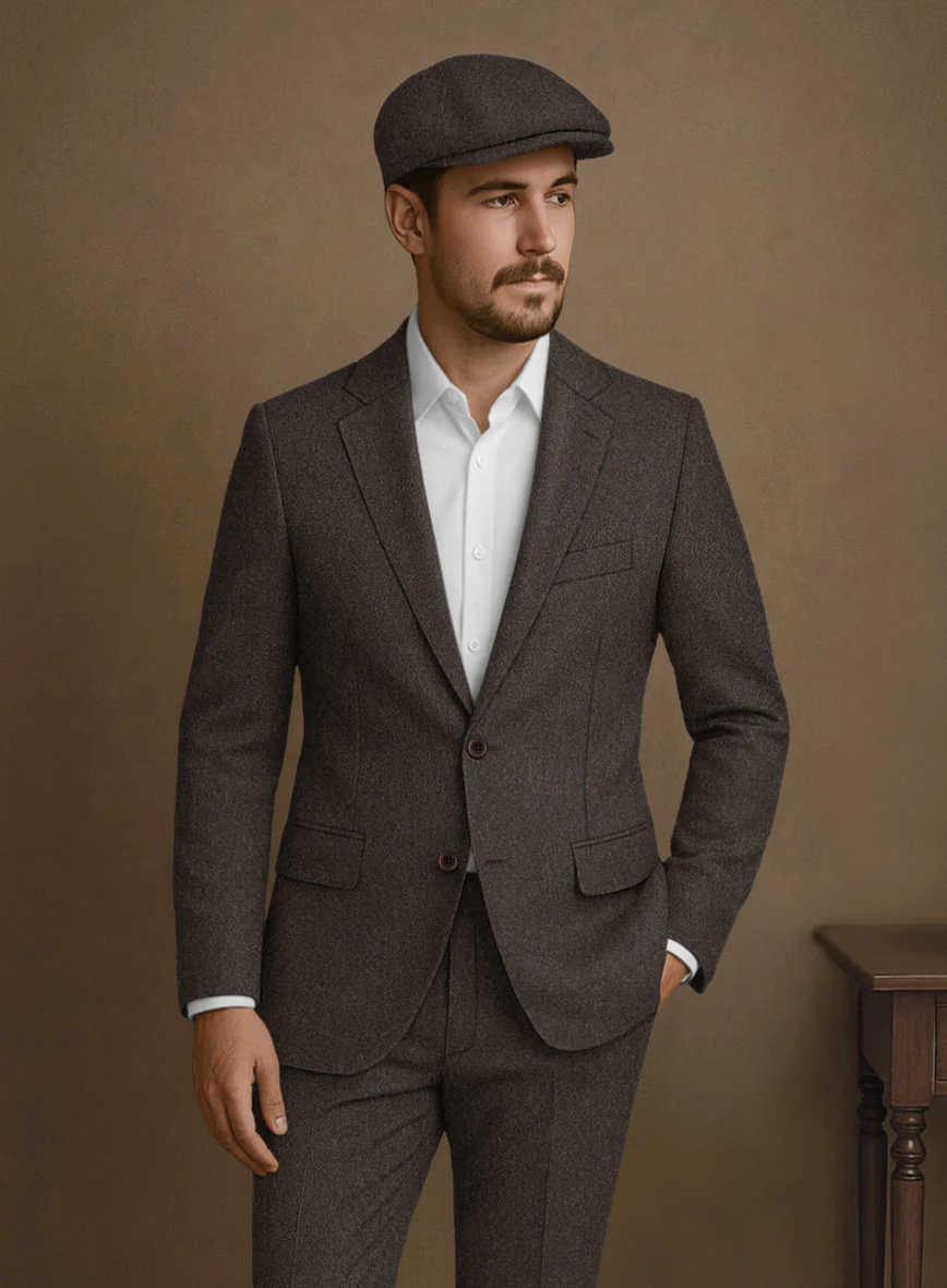 Naples Dark Brown Tweed Jacket - Image 2