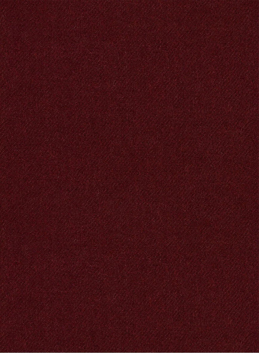 Naples Dark Scarlet Tweed Pea Coat - Image 3