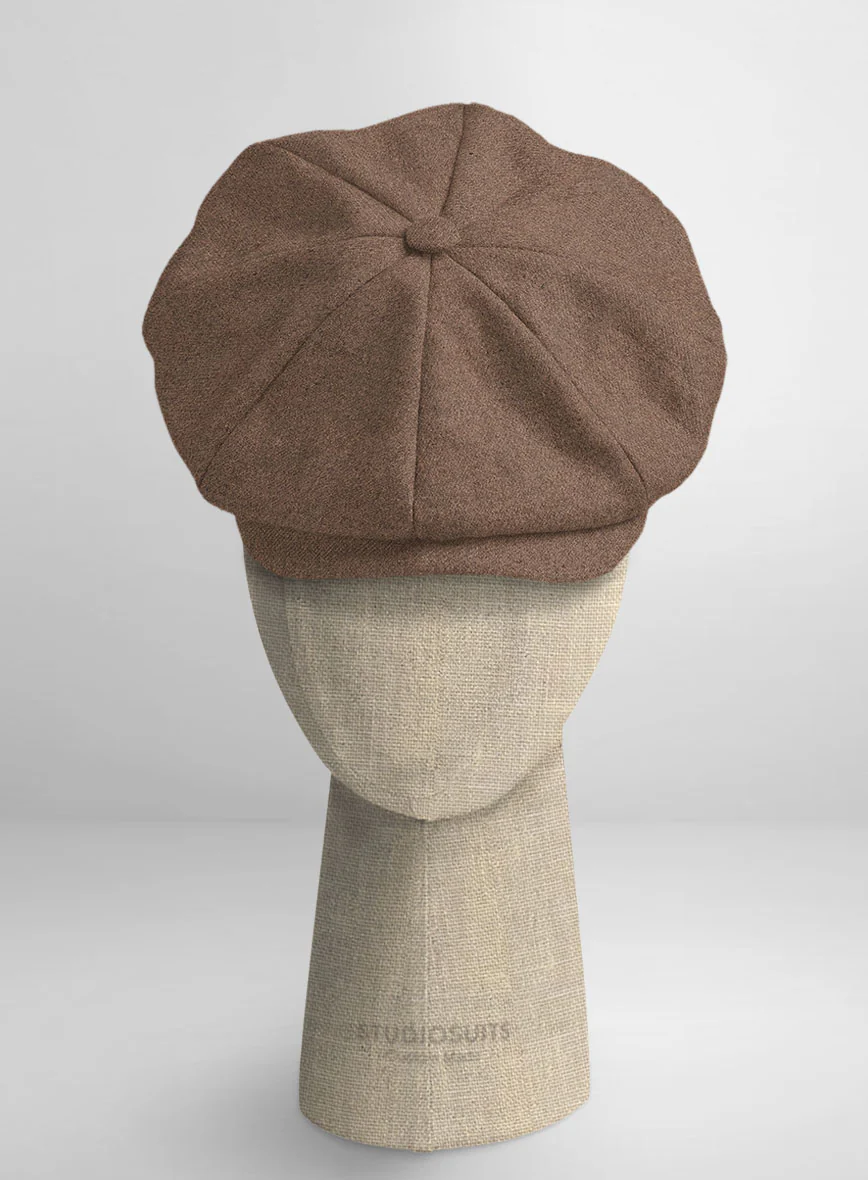 Naples Dolce Brown Tweed Tweed Newsboy Cap