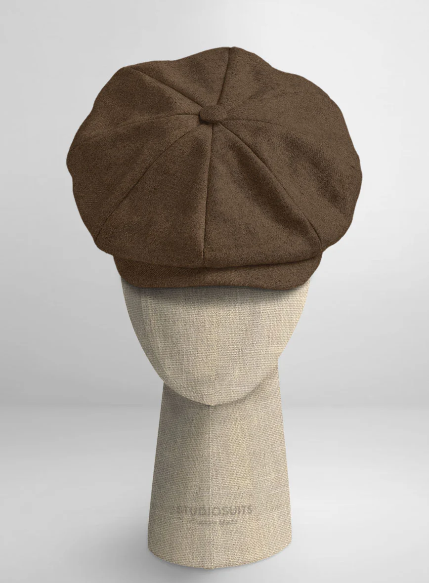 Naples Espresso Brown Tweed Newsboy Cap