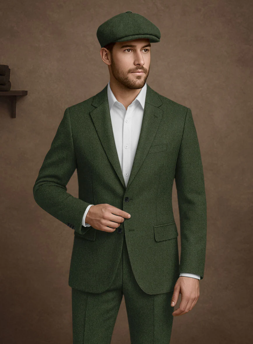 Naples Forest Green Tweed Jacket - Image 2