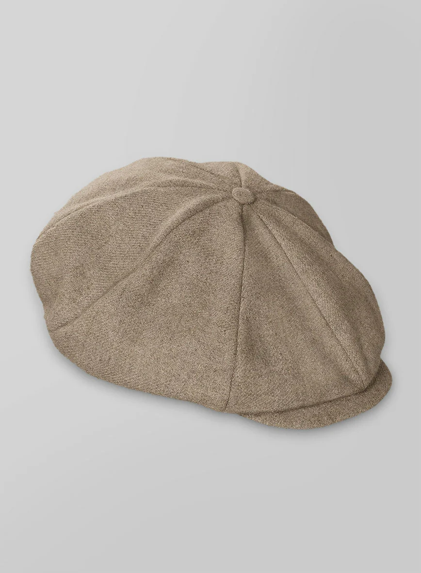 Naples Gondola Beige Tweed Newsboy Cap - Image 3
