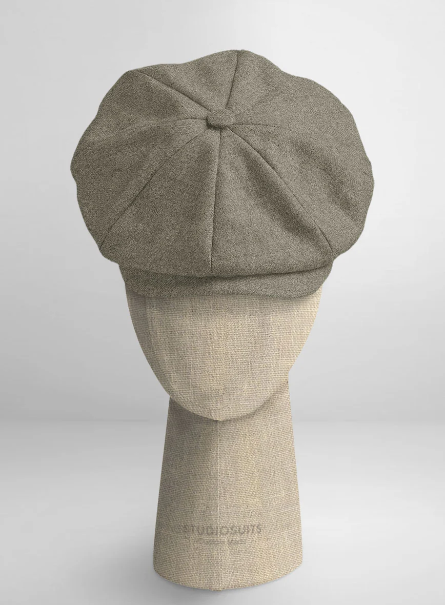 Naples Greige Tweed Newsboy Cap