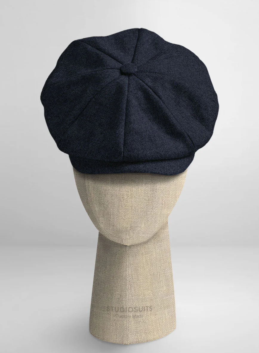 Naples Jet Blue Tweed Newsboy Cap