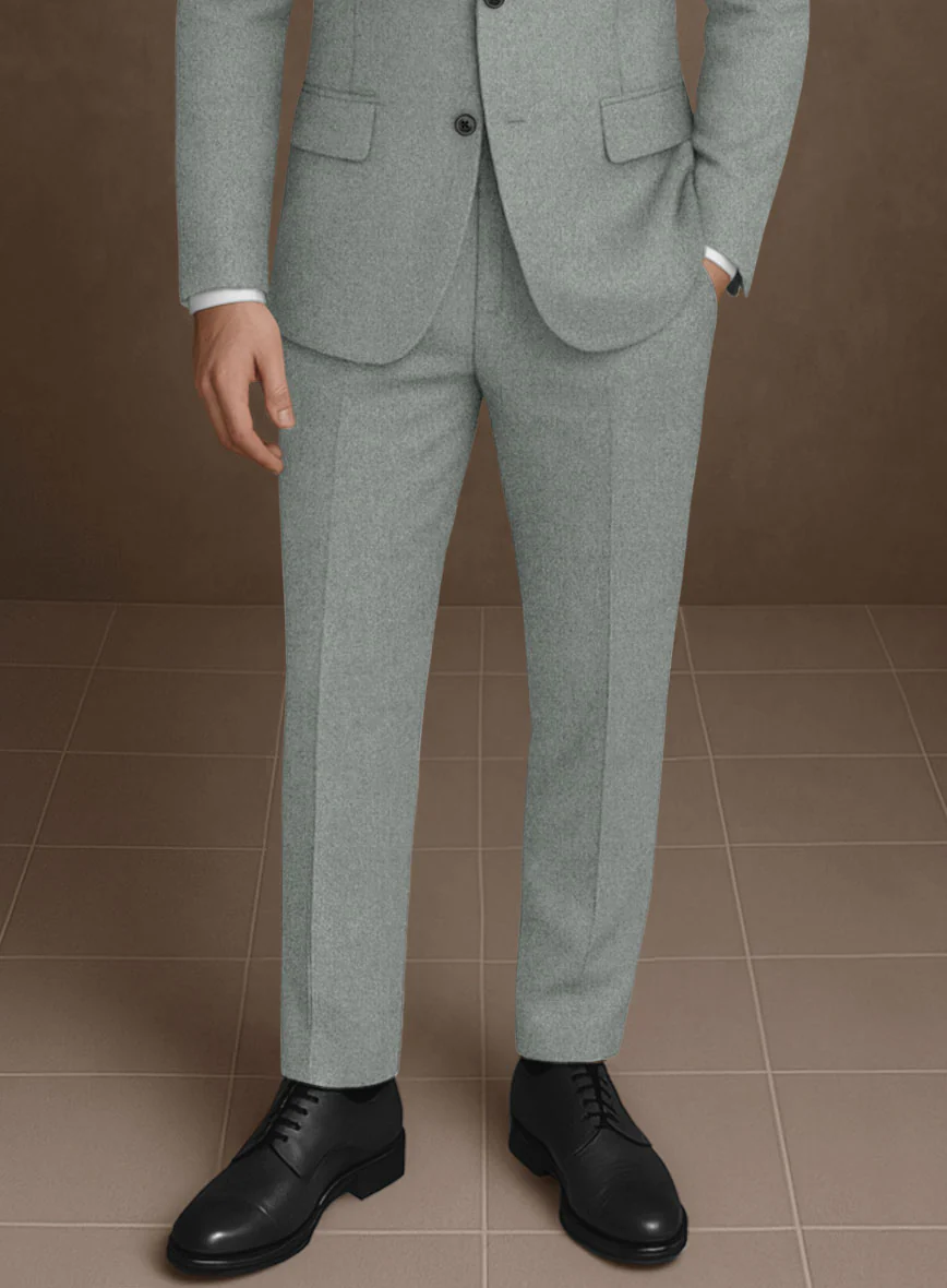 Naples Milano Sage Green Tweed Pants - Image 2