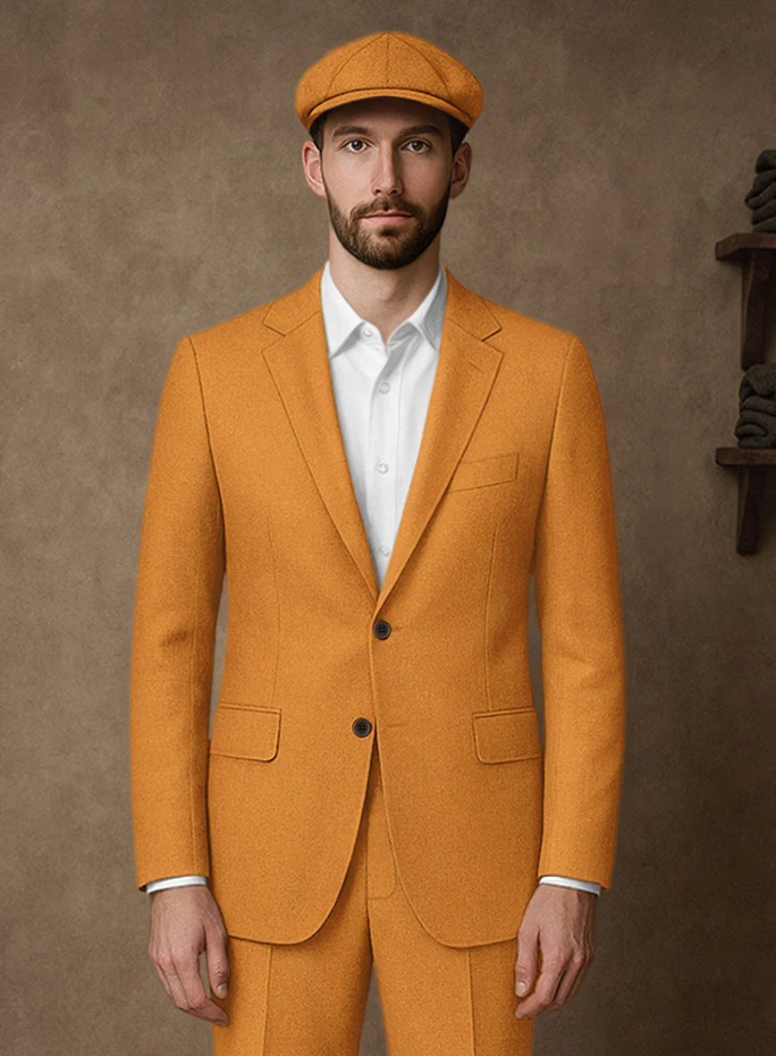 Naples Mustard Tweed Suit - Image 4