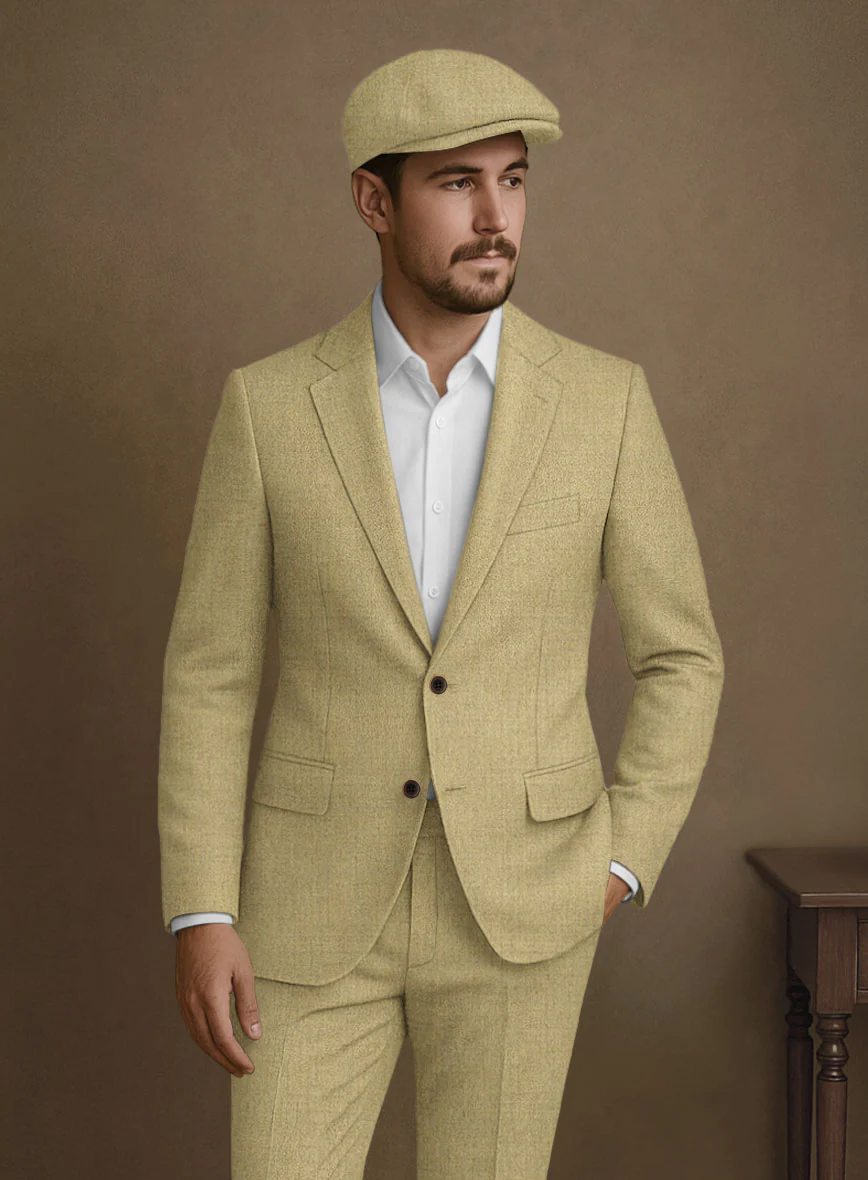 Naples Ochre Yellow Tweed Jacket - Image 2