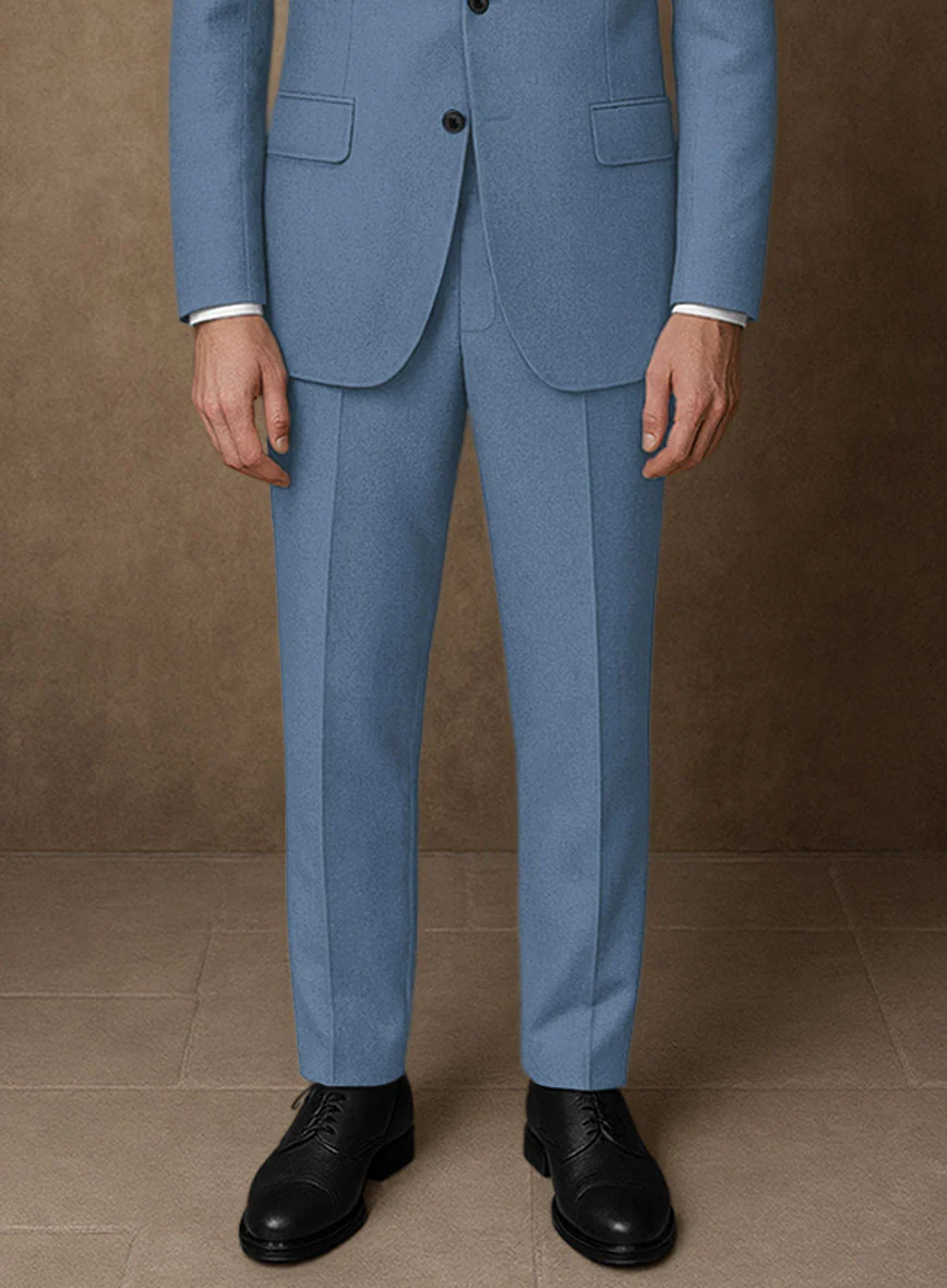 Naples Retro Blue Tweed Pants - Image 2