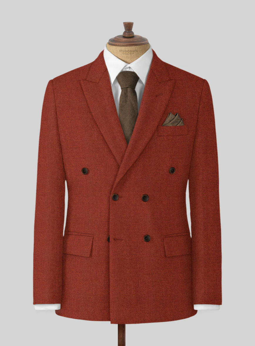 Naples Rustic Dapper Tweed Double Breasted Jacket