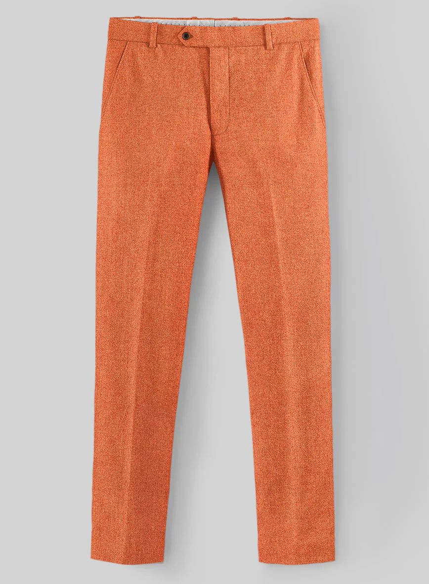 Naples Spring Orange Tweed Pants