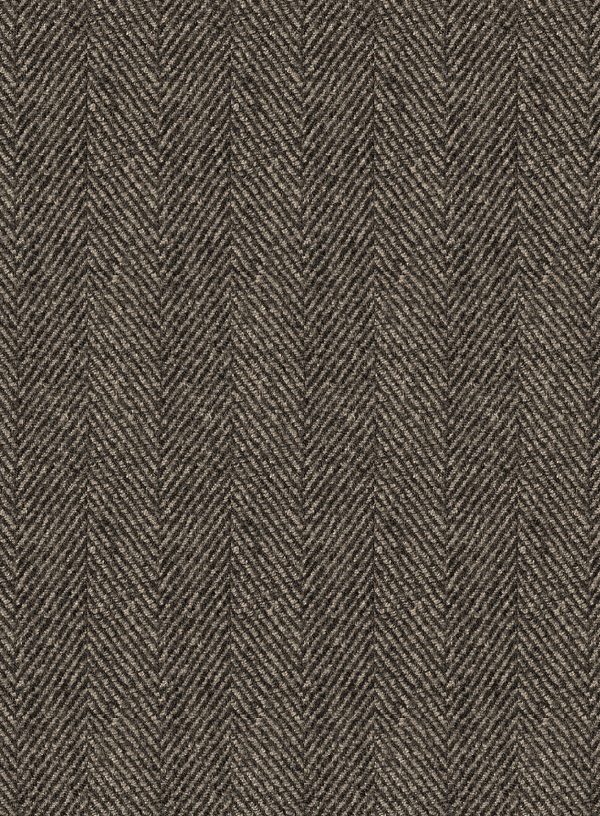 Naples Wide Herringbone Brown Tweed Suit - Image 6