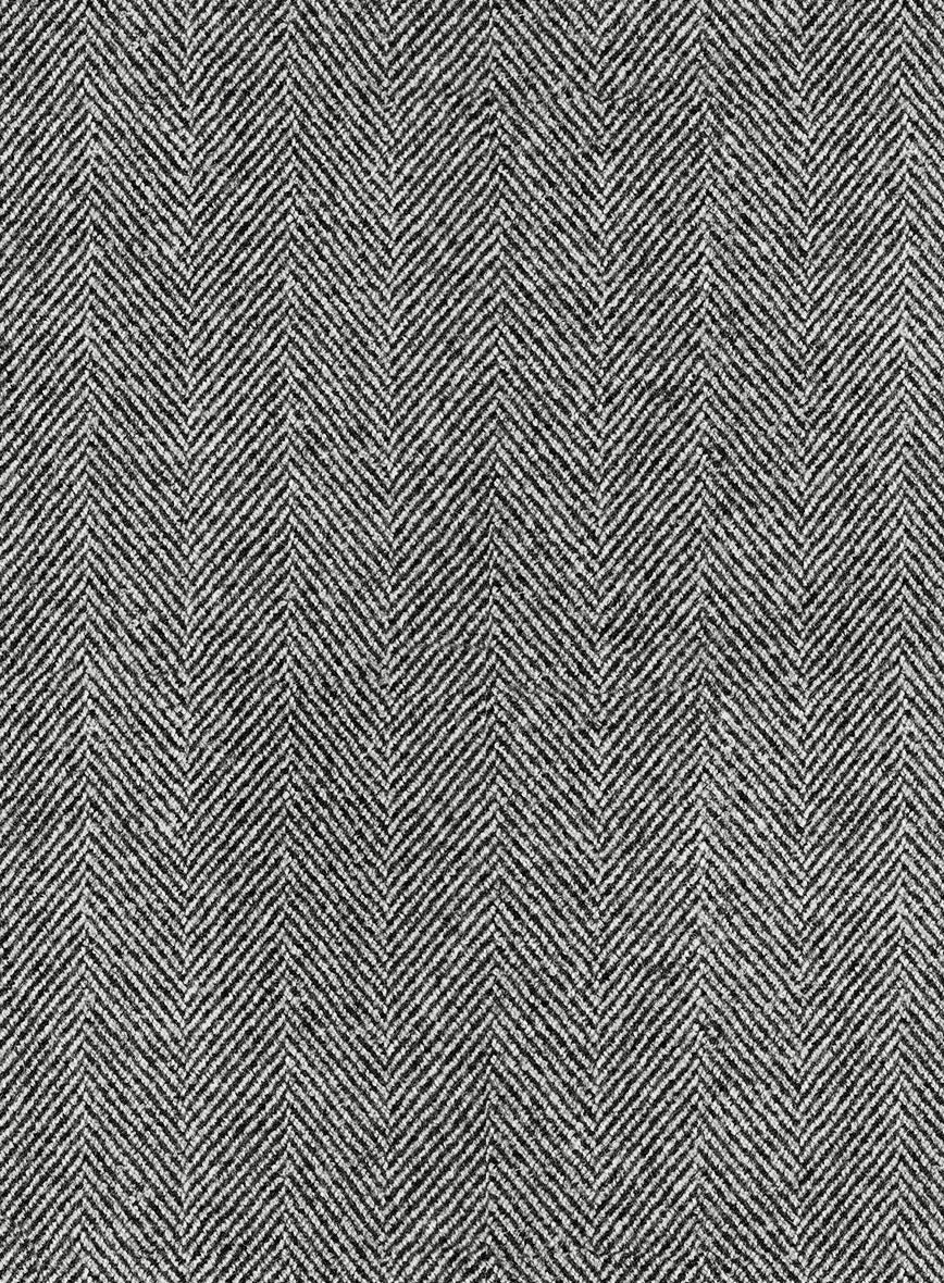 Naples Wide Herringbone Gray Tweed Suit - Image 5