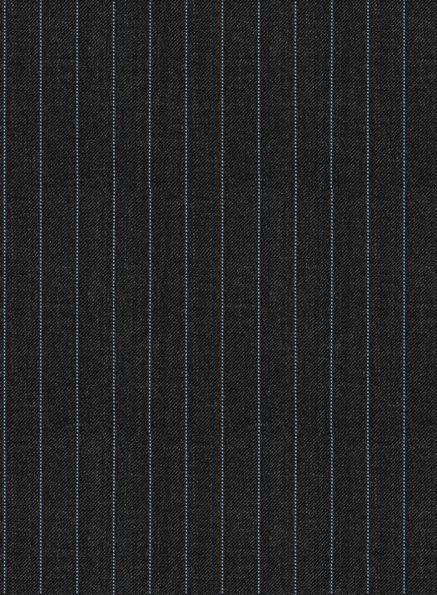 Napolean Abelino Stripe Black Wool Suit - Image 7