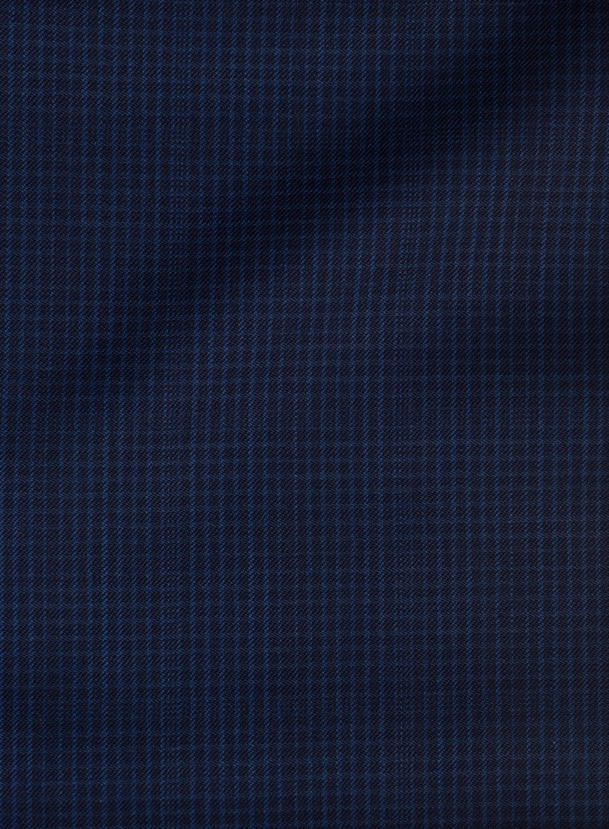 Napolean Alda Gingham Blue Wool Jacket - Image 3