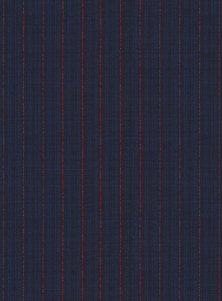 Napolean Argio Stripe Dark Blue Wool Jacket - Image 5