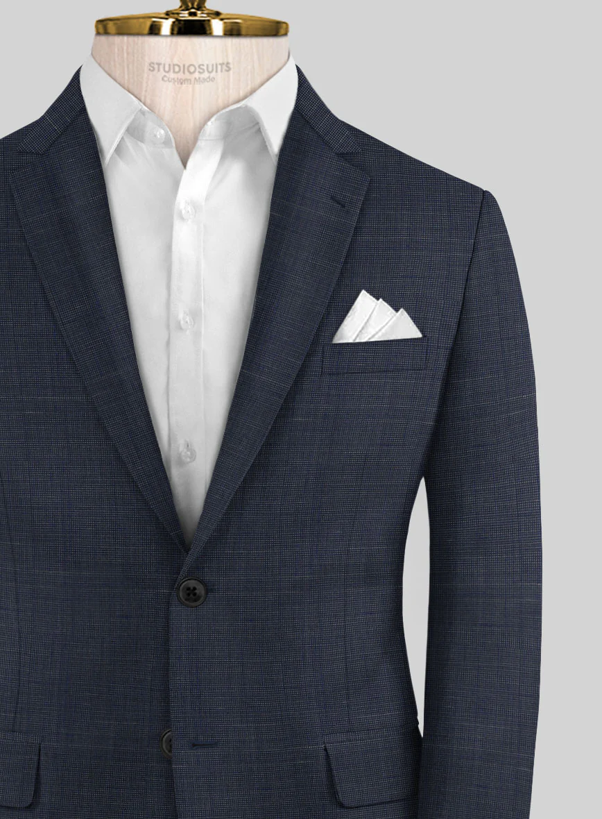 Napolean Ariel Nailhead Blue Wool Jacket - Image 3