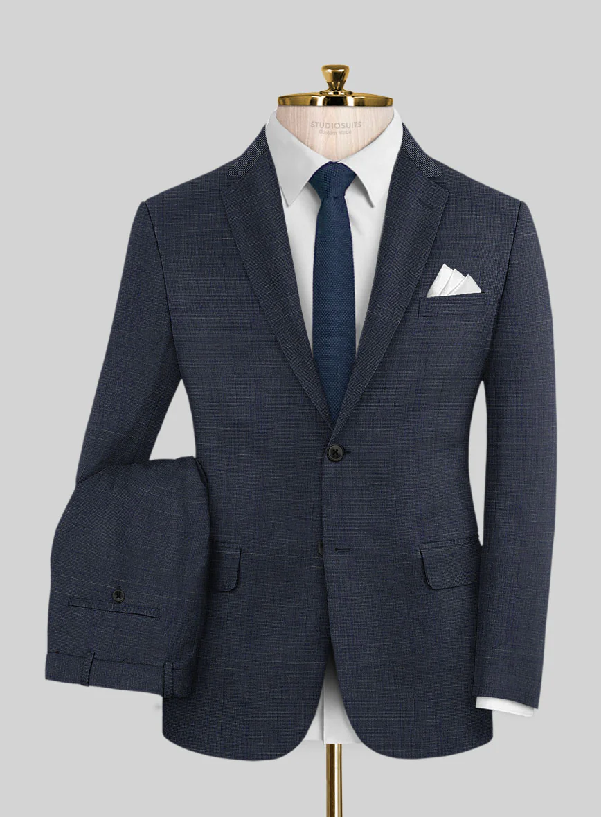 Napolean Ariel Nailhead Blue Wool Suit - Image 2