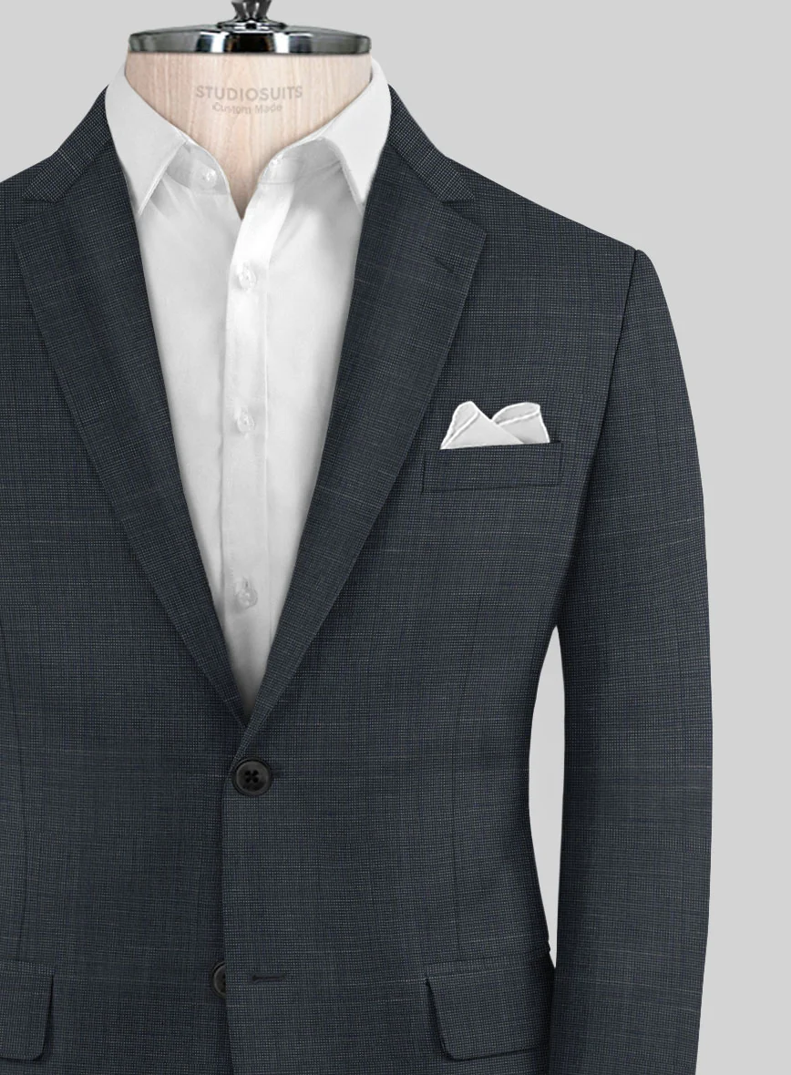 Napolean Ariel Nailhead Dark Blue Wool Jacket - Image 2