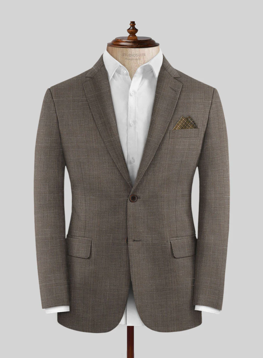 Napolean Ariel Nailhead Dark Brown Wool Jacket