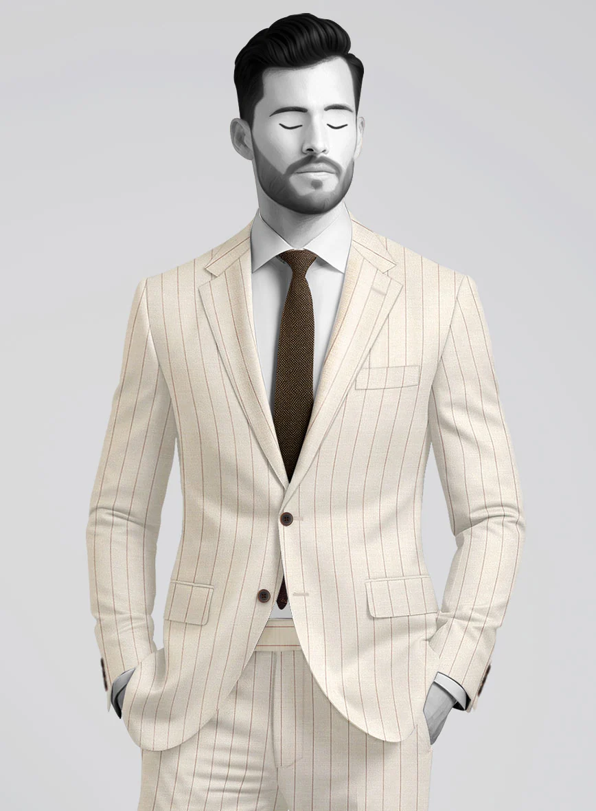 Napolean Artisan Band Beige Wool Jacket - Image 2