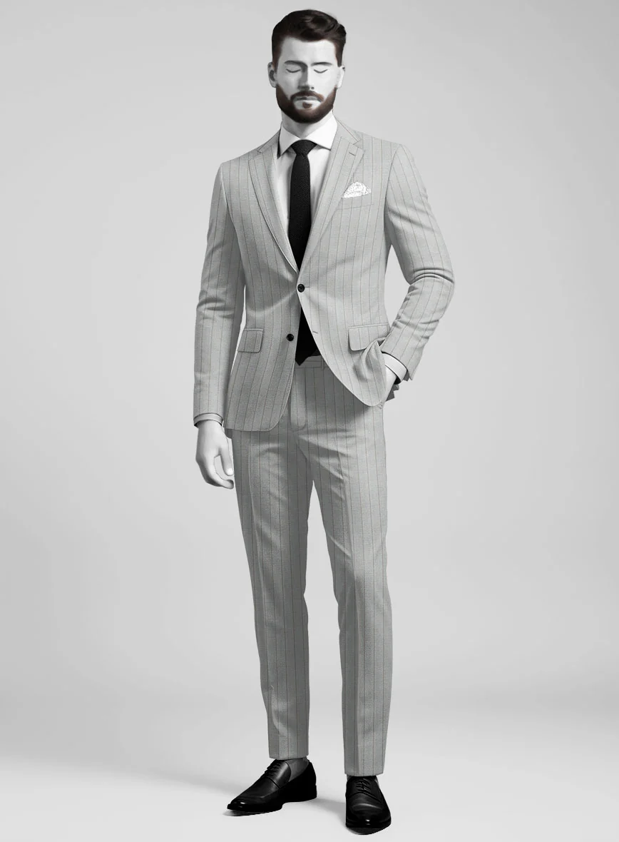 Napolean Artisan Band Gray Wool Suit
