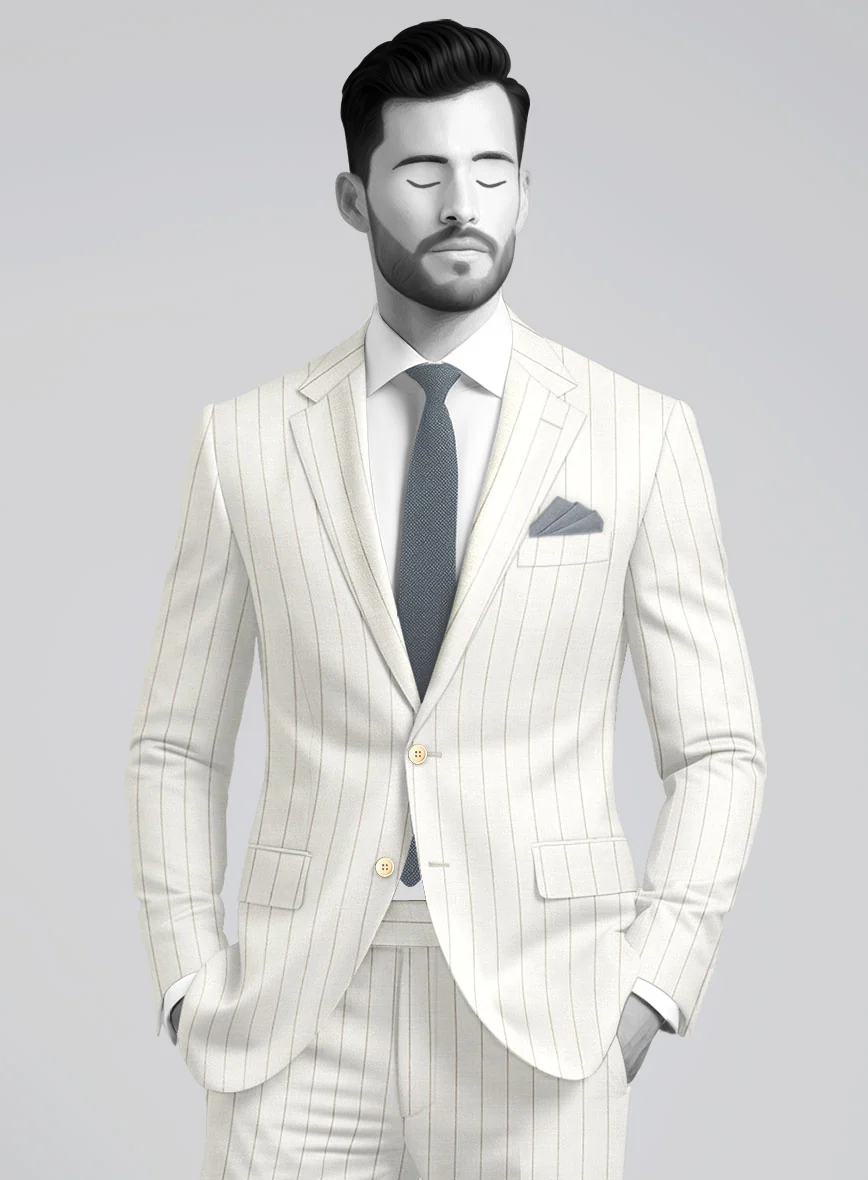 Napolean Artisan Band Ivory Wool Jacket - Image 2