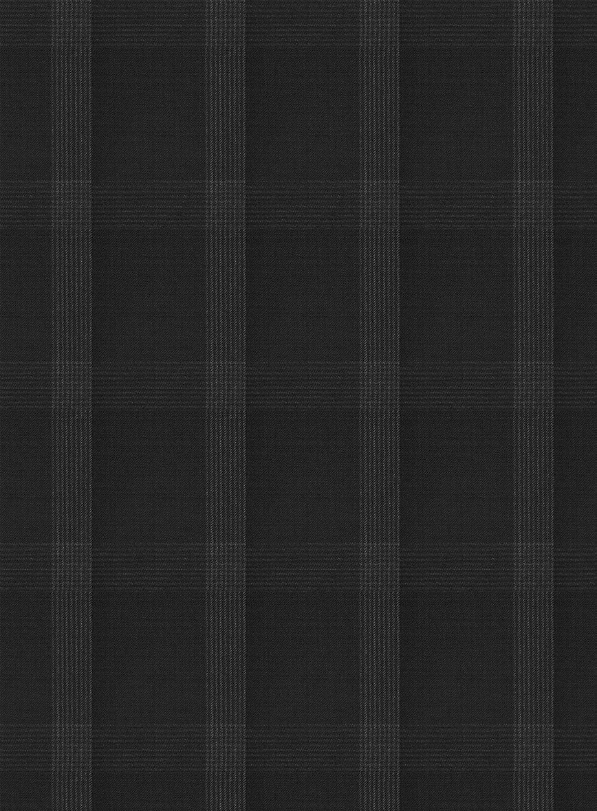 Napolean Artistic Black Check Wool Jacket - Image 2
