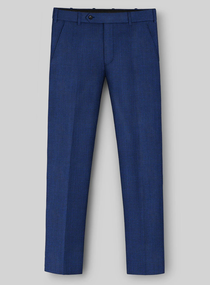 Napolean Arvett Basket Weave Blue Wool Suit - Image 5