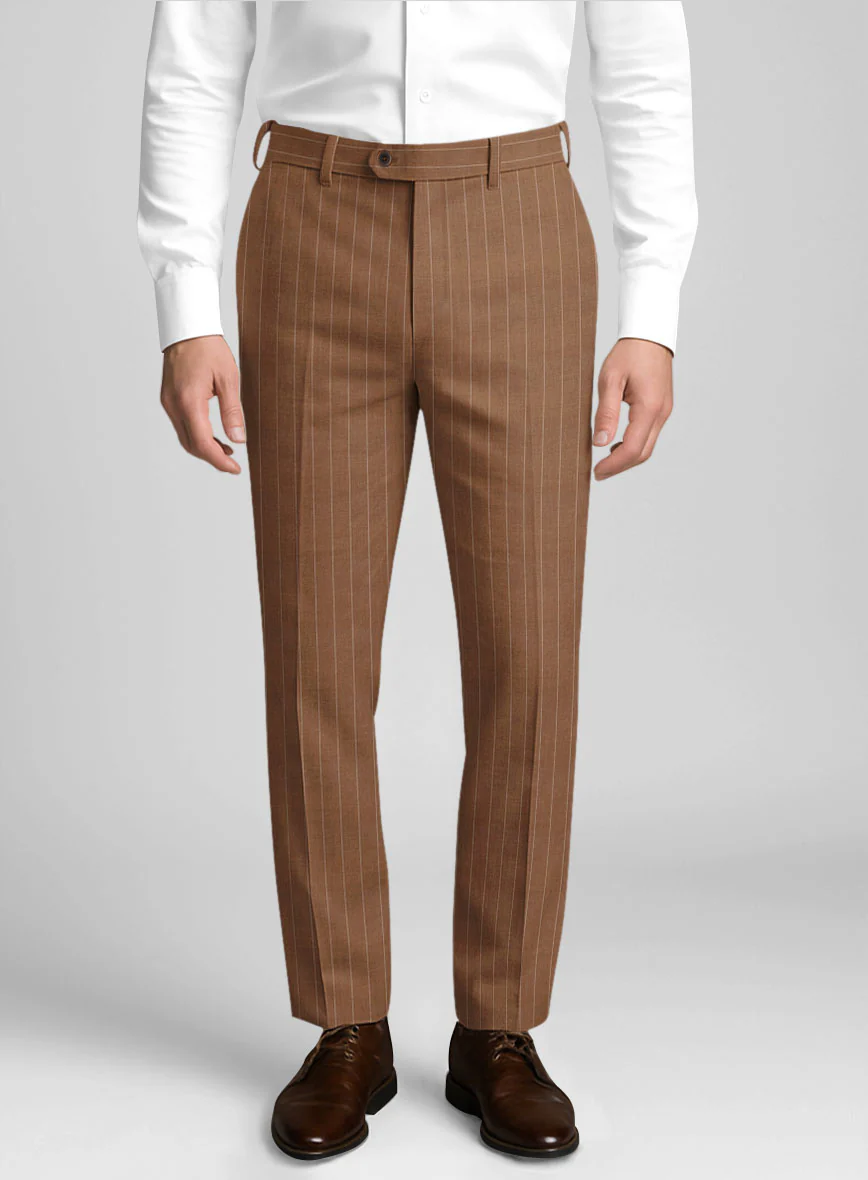 Napolean Avrino Stripe Brown Wool Pants