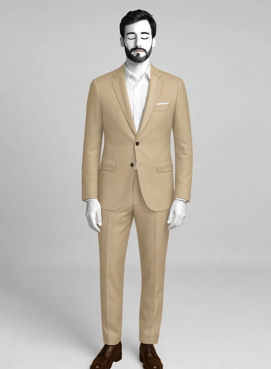 Napolean Biscuit Khaki Wool Suit