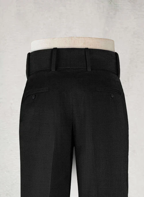 Napolean Black Double Gurkha Wool Trousers - Image 6