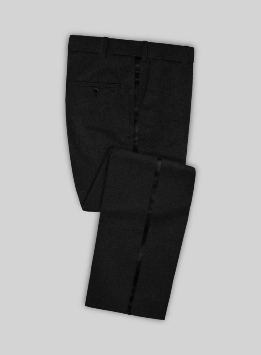 Napolean Black Wool Tuxedo Suit - Image 6