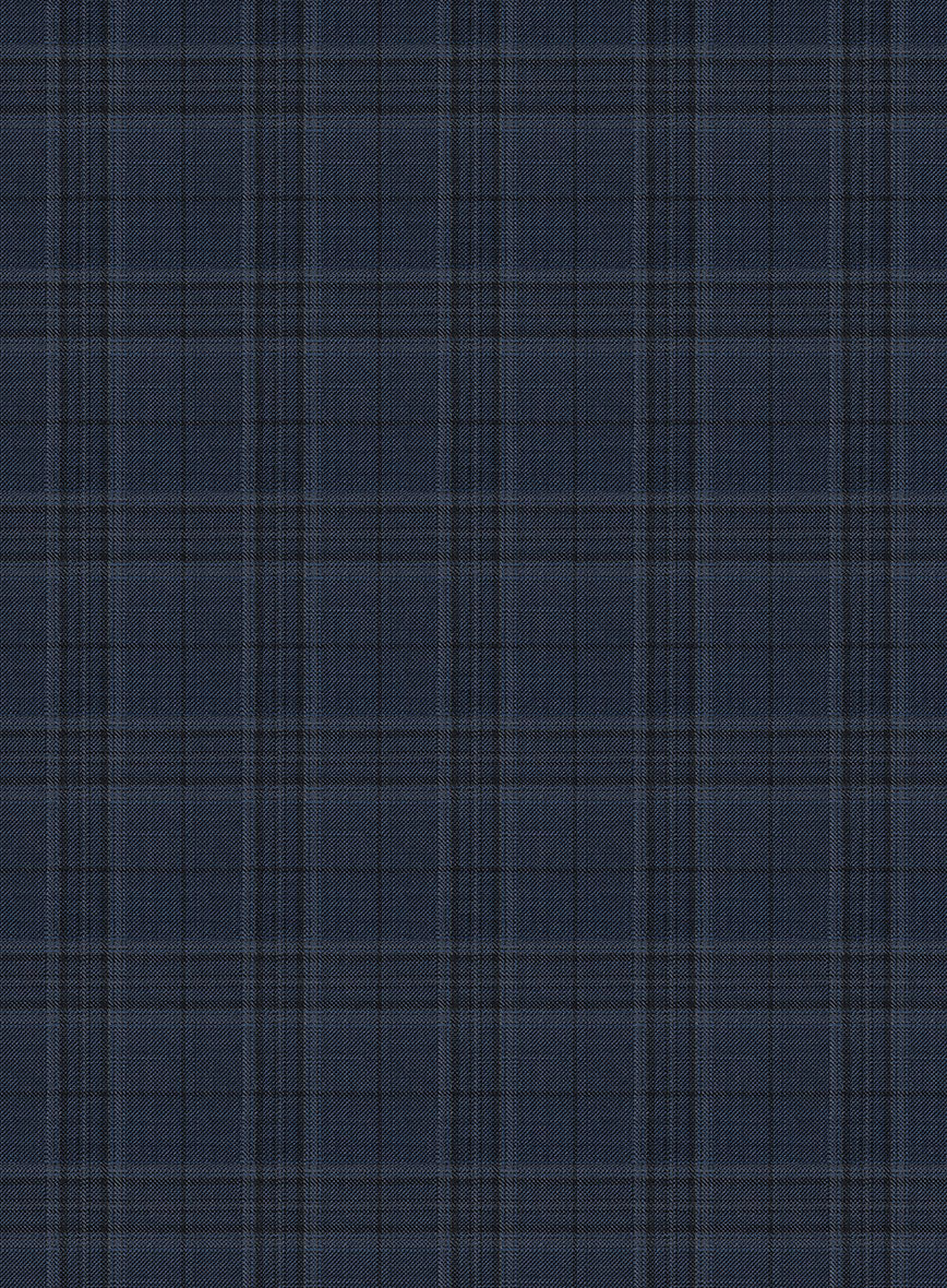 Napolean Blue Hunting Plaid Wool Suit - Image 6