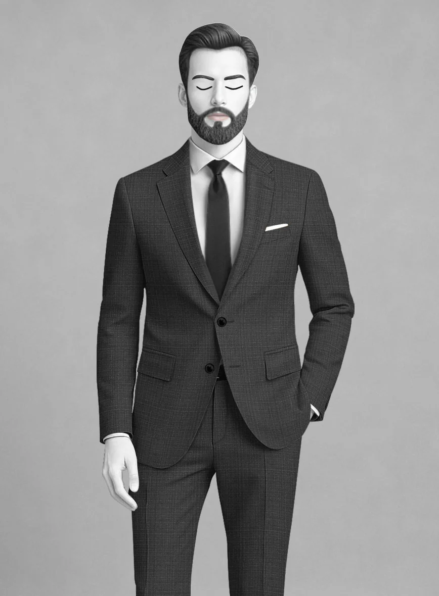Napolean Bob Weave Gray Wool Jacket - Image 2