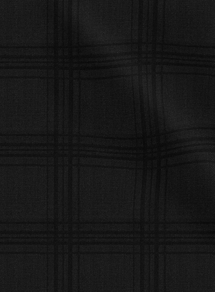 Napolean Brook Overcheck Black Wool Jacket - Image 3
