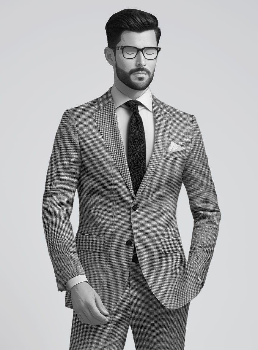 Napolean BW Birdseye Wool Suit - Image 3