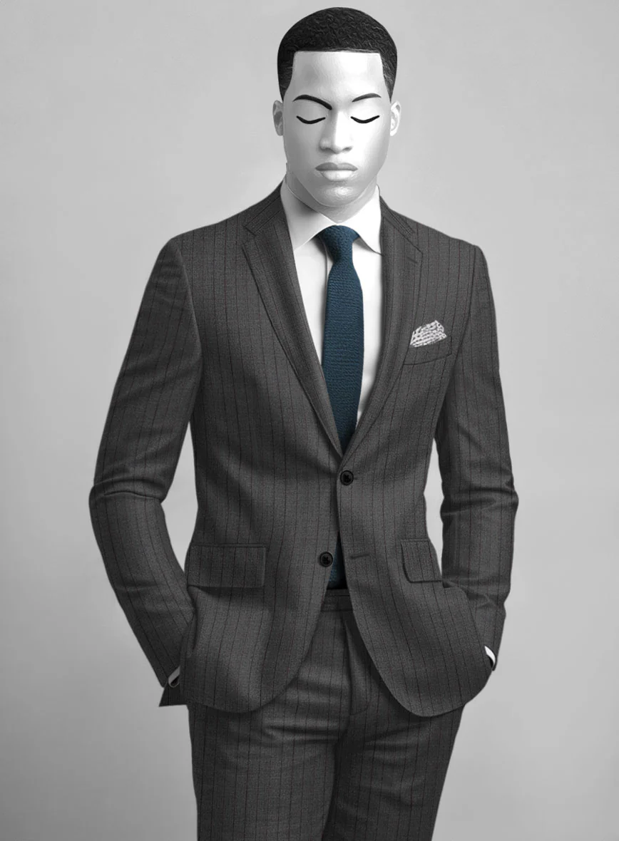 Napolean Calipso Stripe Gray Wool Jacket - Image 2