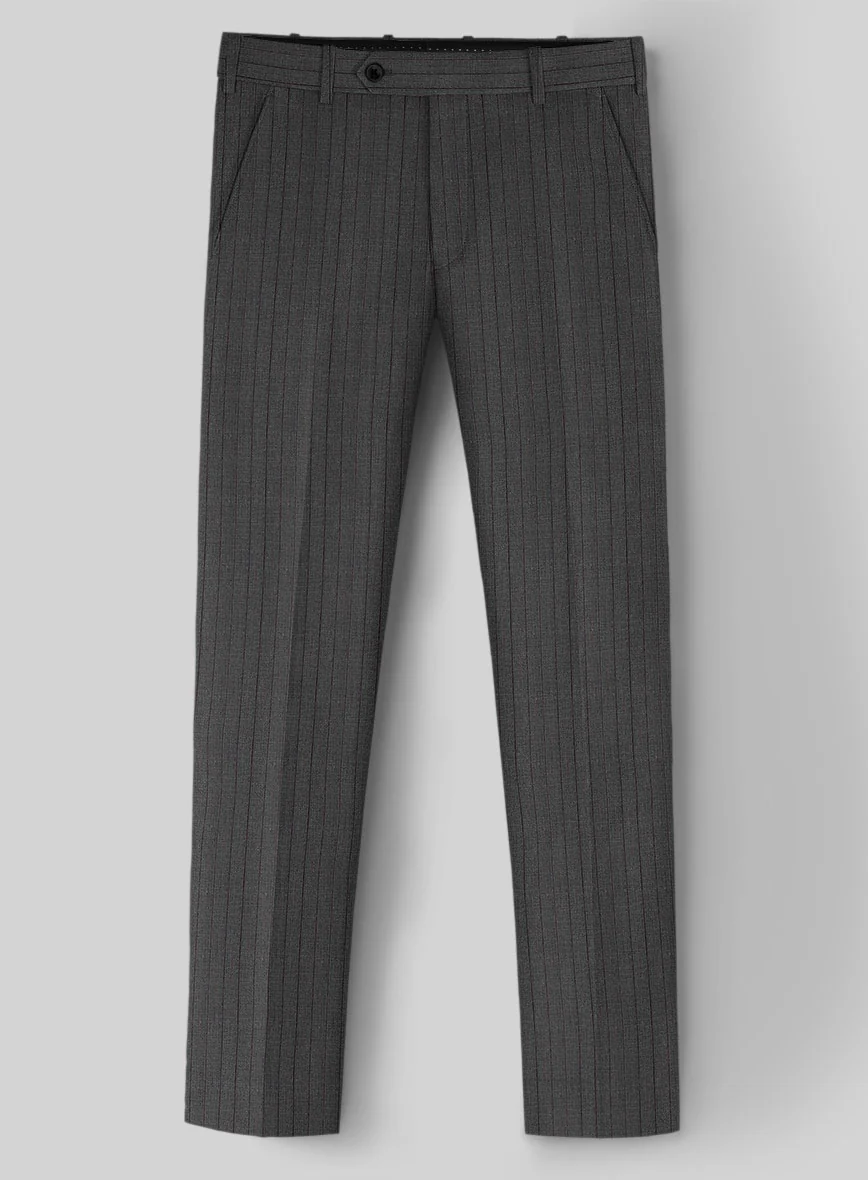 Napolean Calipso Stripe Gray Wool Suit - Image 5