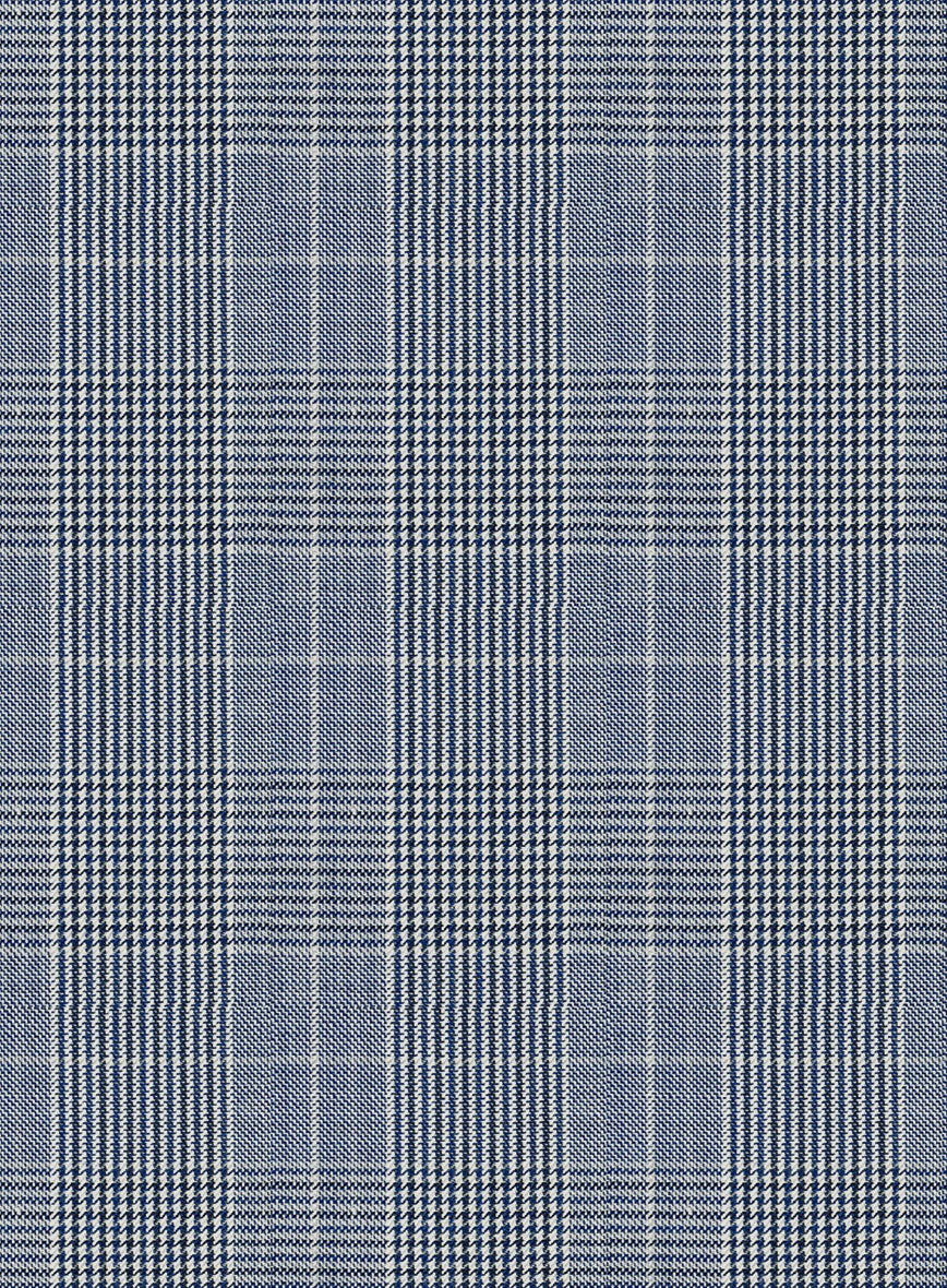Napolean Canzo Glen Light Blue Wool Jacket - Image 3