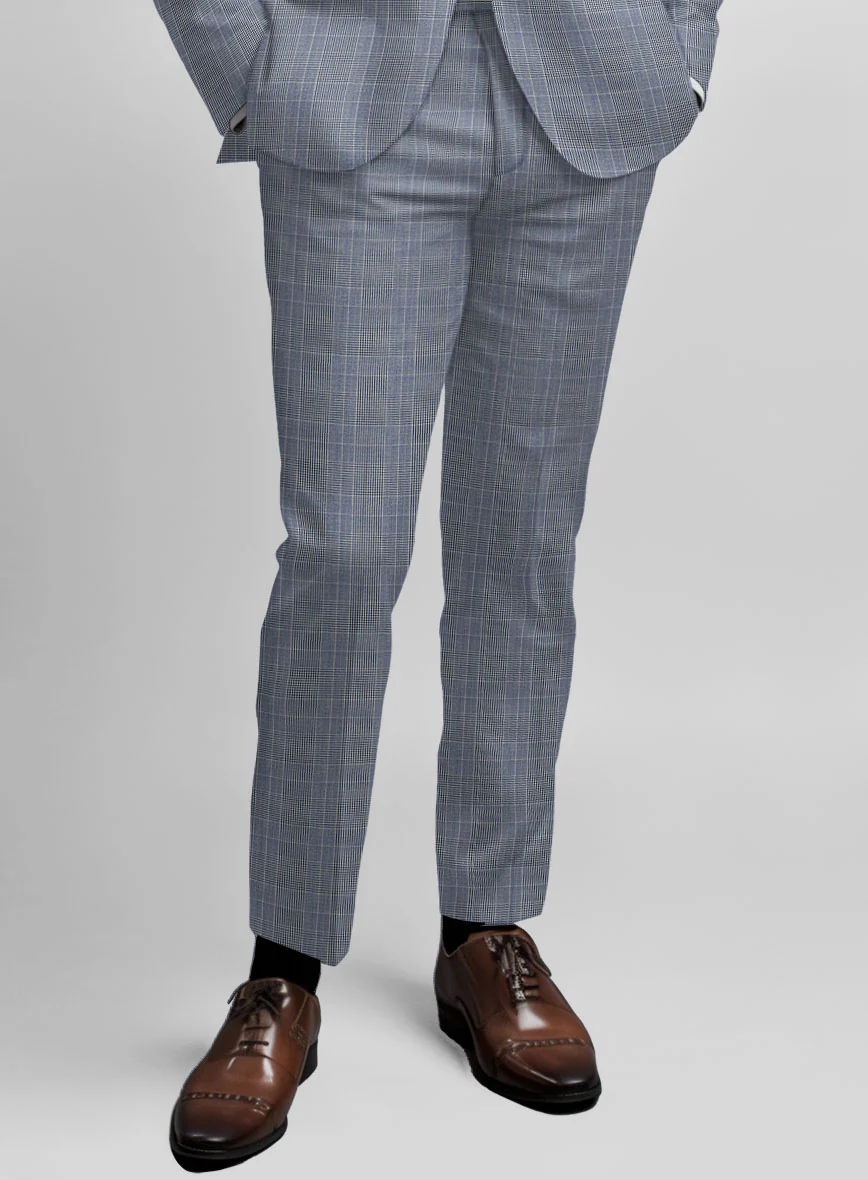 Napolean Canzo Glen Light Blue Wool Suit - Image 5