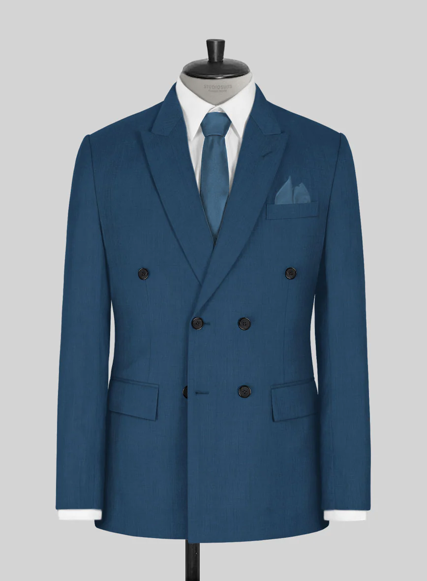 Napolean Casa Blue Wool Double Breasted Jacket