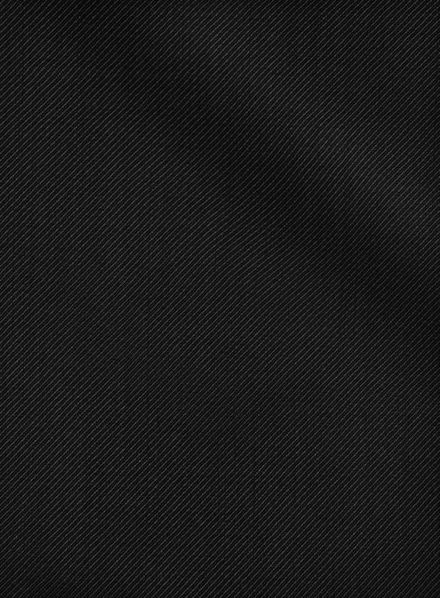 Napolean Cavalry Twill Black Wool Tuxedo Suit - Image 7