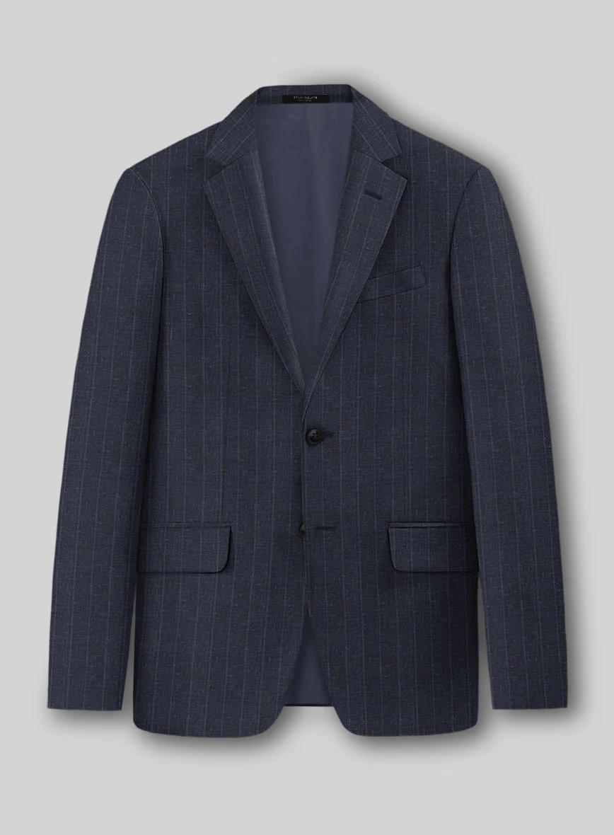 Napolean Como Bar Dark Blue Wool Jacket