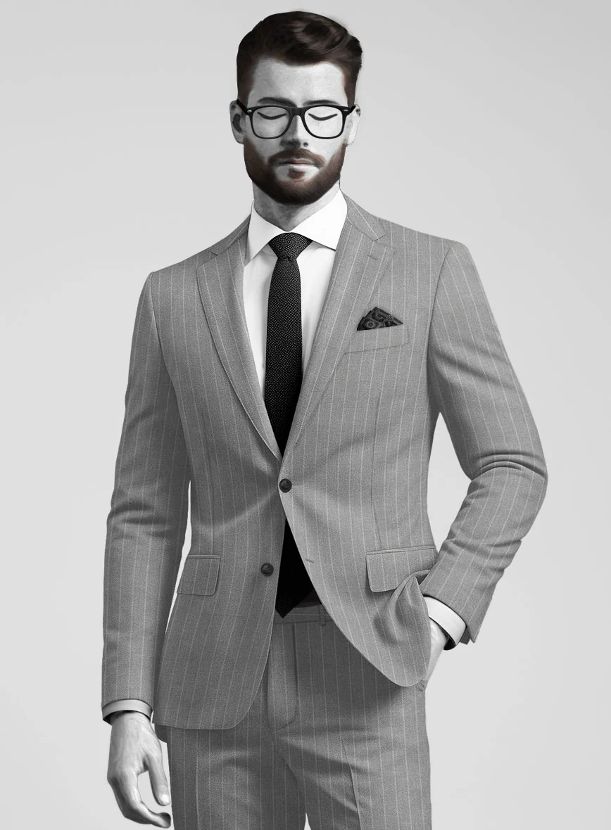Napolean Como Bar Gray Wool Jacket - Image 2