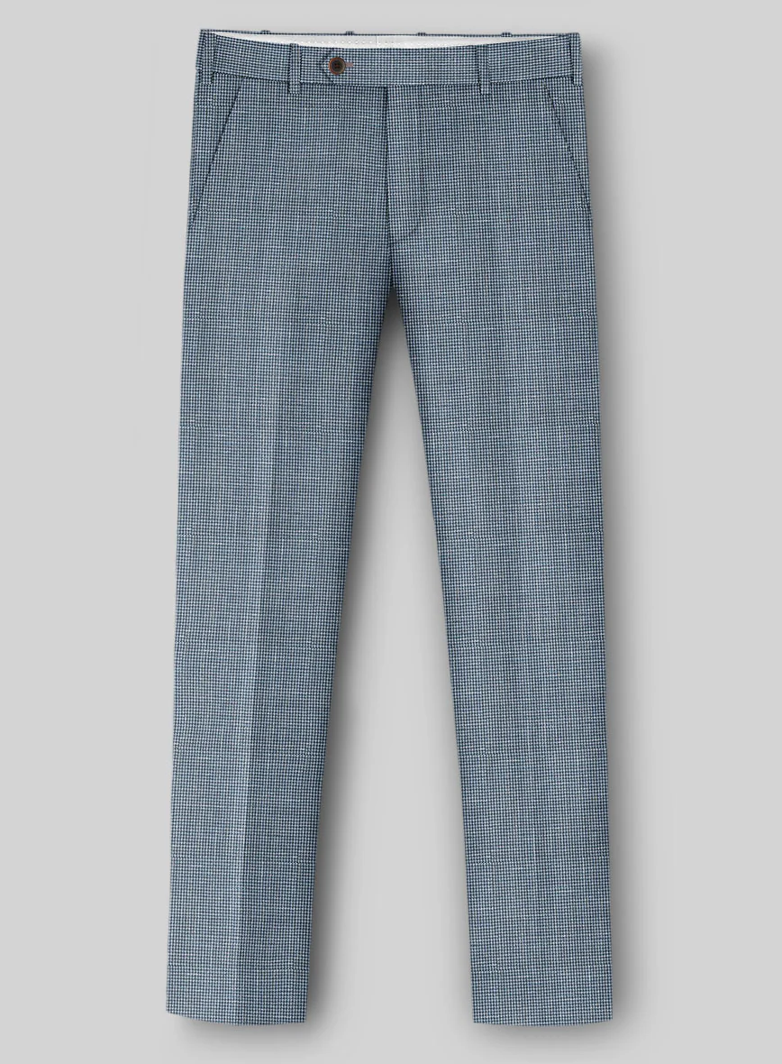 Napolean Costa Mini Houndstooth Blue Wool Suit - Image 4