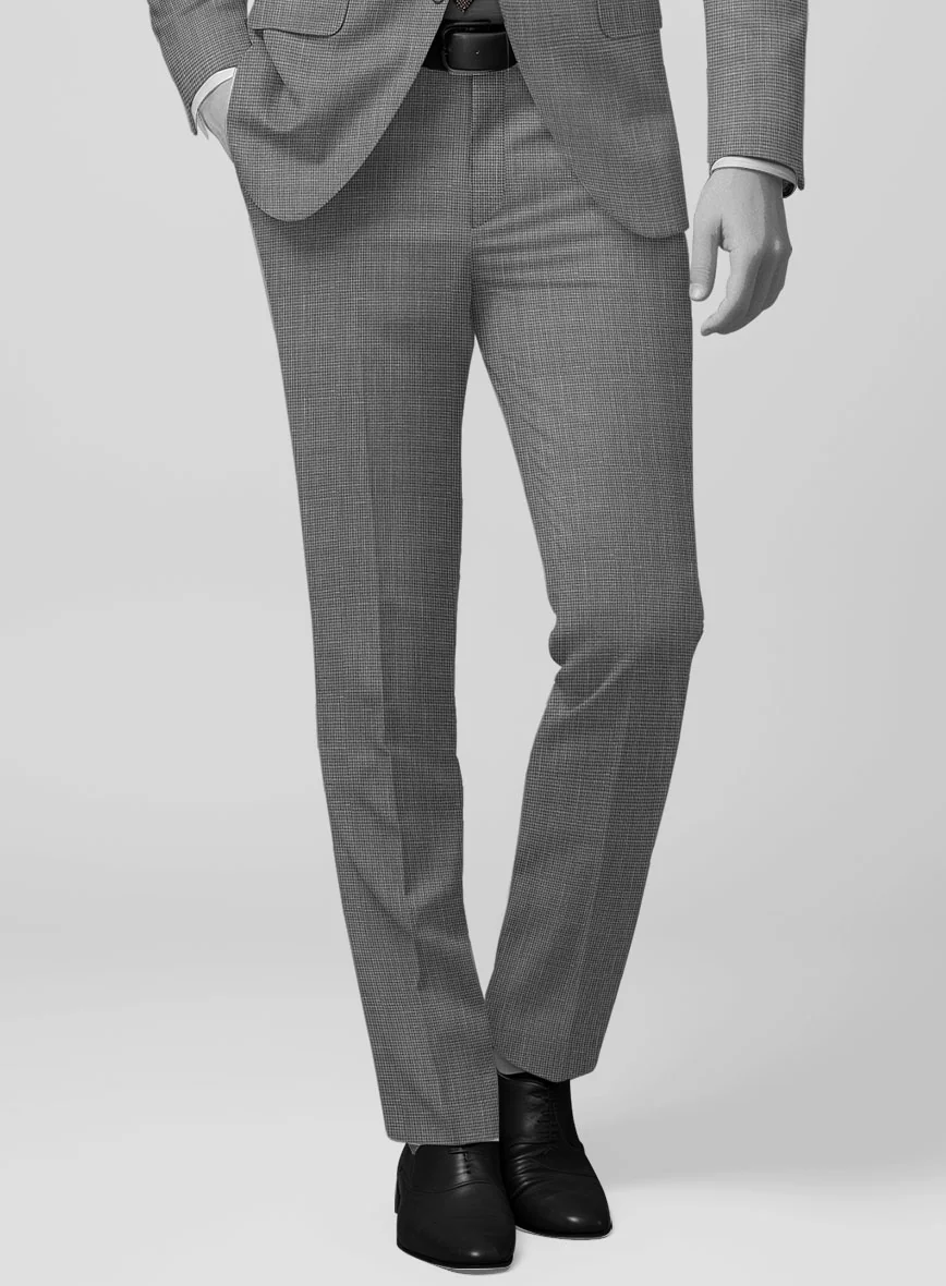 Napolean Costa Mini Houndstooth Gray Wool Pants
