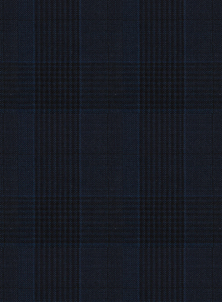 Napolean Devon Check Blue Wool Jacket - Image 3