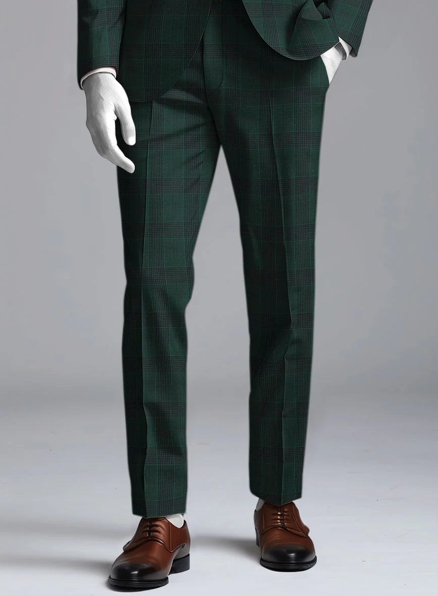 Napolean Devon Check Green Wool Pants - Image 2